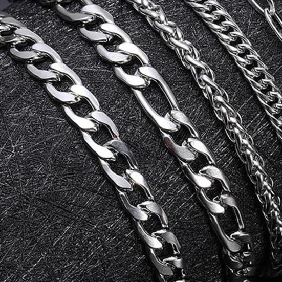 6Pcs Women Bracelet Stainless Steel Hip Hop Style Men Bracelet Fine Craftsmanship Sleek Surface Bangle Set