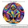 Stylish Streetwear Hooded Figure Car Tire Cover - Tear-Resistant High Elasticity Fit, Vibrant Abstract Art Design, Multiple Size