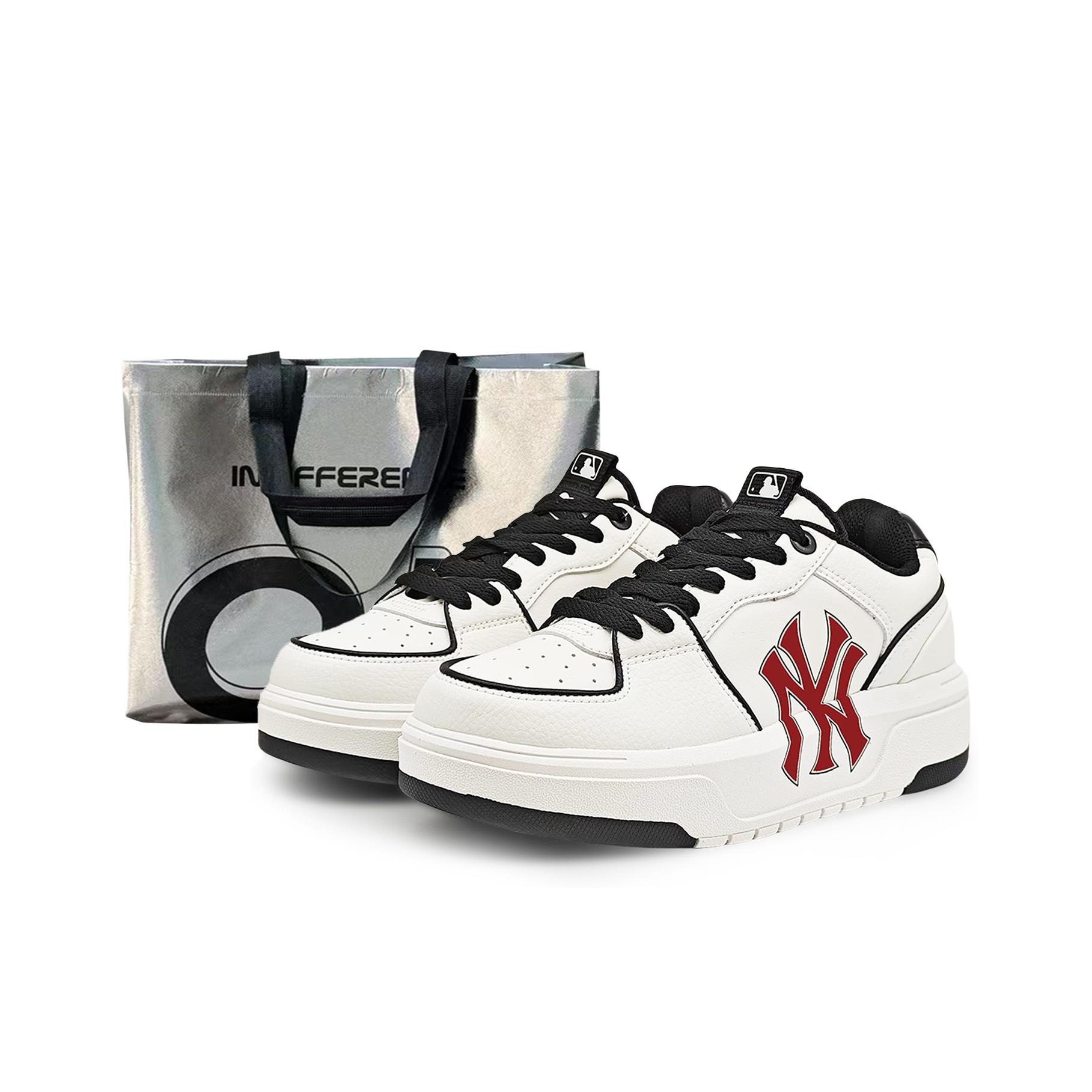 

MLB Chunky Liner Abrasion Resistant Low top Skateboard Shoes Unisex White Red 3ASXCA12N-50WHS(Team486- S) 44