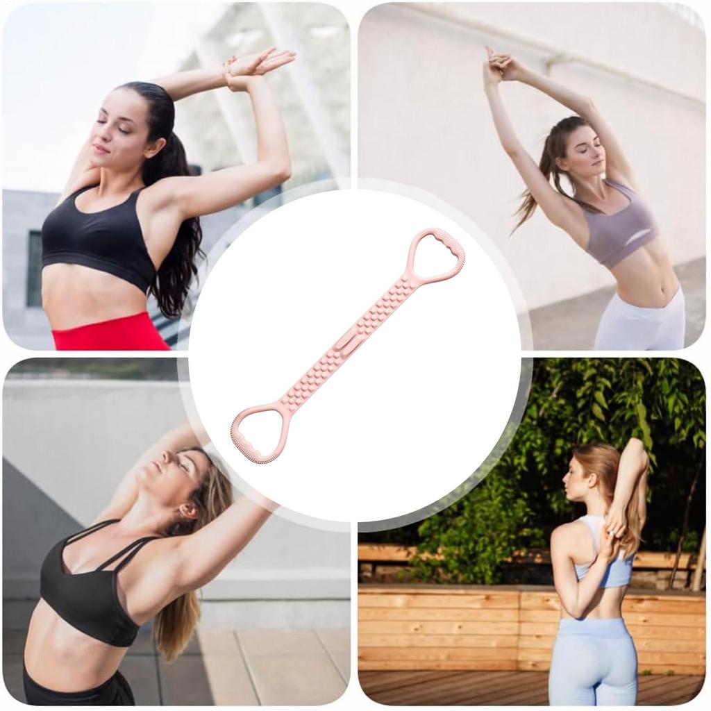 Bands For Stretching Figure 8 Strength Workout Equipment Yoga Training Elastic Rope For Women Girls Adults Indoor Home Gym