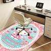 Office Rug Hello Kitty, Strawberry Shortcake Anti-Slip Rug, Machine Washable for Living Room, Bedroom, Office, Multiple Sizes, Bedroom Mat, Decorative