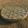 Blue Bamboo Weaving Sieve for Drying Tea, Dried Goods, and Rice - Round Winnowing Basket Tray