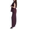 European and American women's clothing new V-neck drawstring waist slim top high waist wide leg pants commuter suit