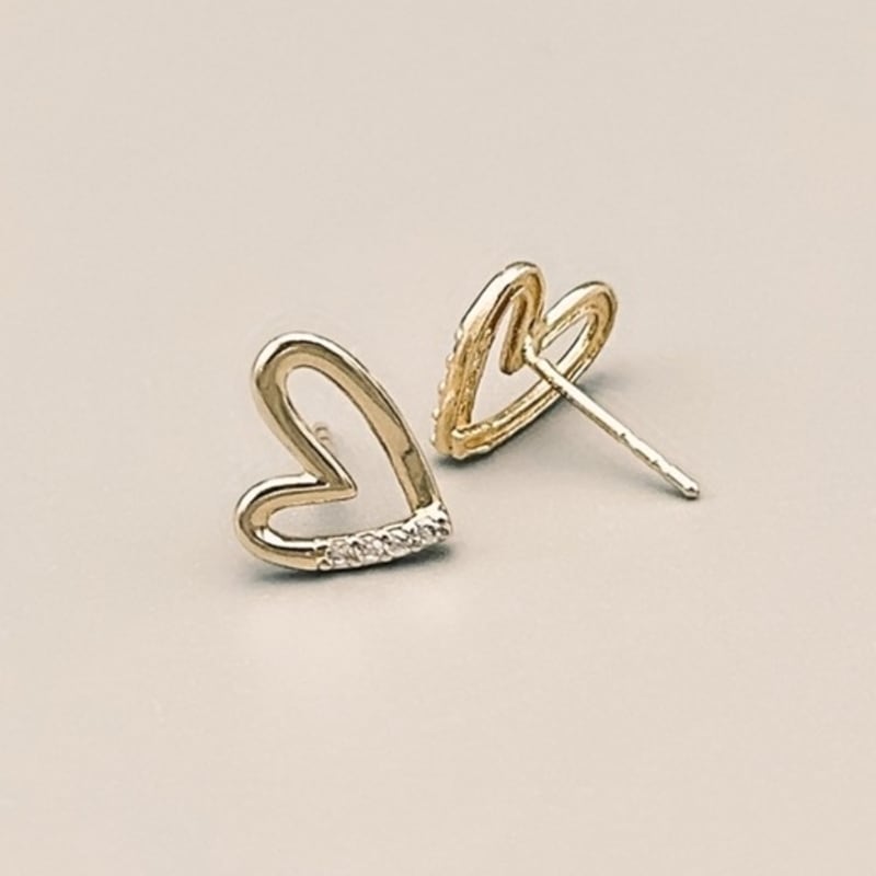 BEFORE MOONRISE [14K] Picnic Heart Earrings GE8