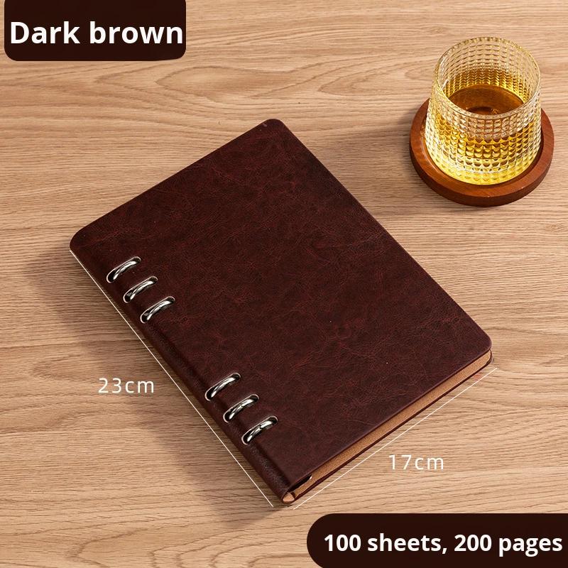 Manufacturer Custom A5/B5/A4 Loose-Leaf Refillable Business Promotional Writing Notebook with 100 Sheets and Custom Logo