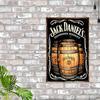 Vintage Whiskey Metal Tin Sign - 12x8 Inch Black Retro Whiskey & Beer Wall Art for Bar, Pub, for Man Cave, Liquor Store Decor