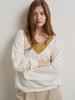 MOAT Deep V-Neck Sweatshirt (Sand Ivory)