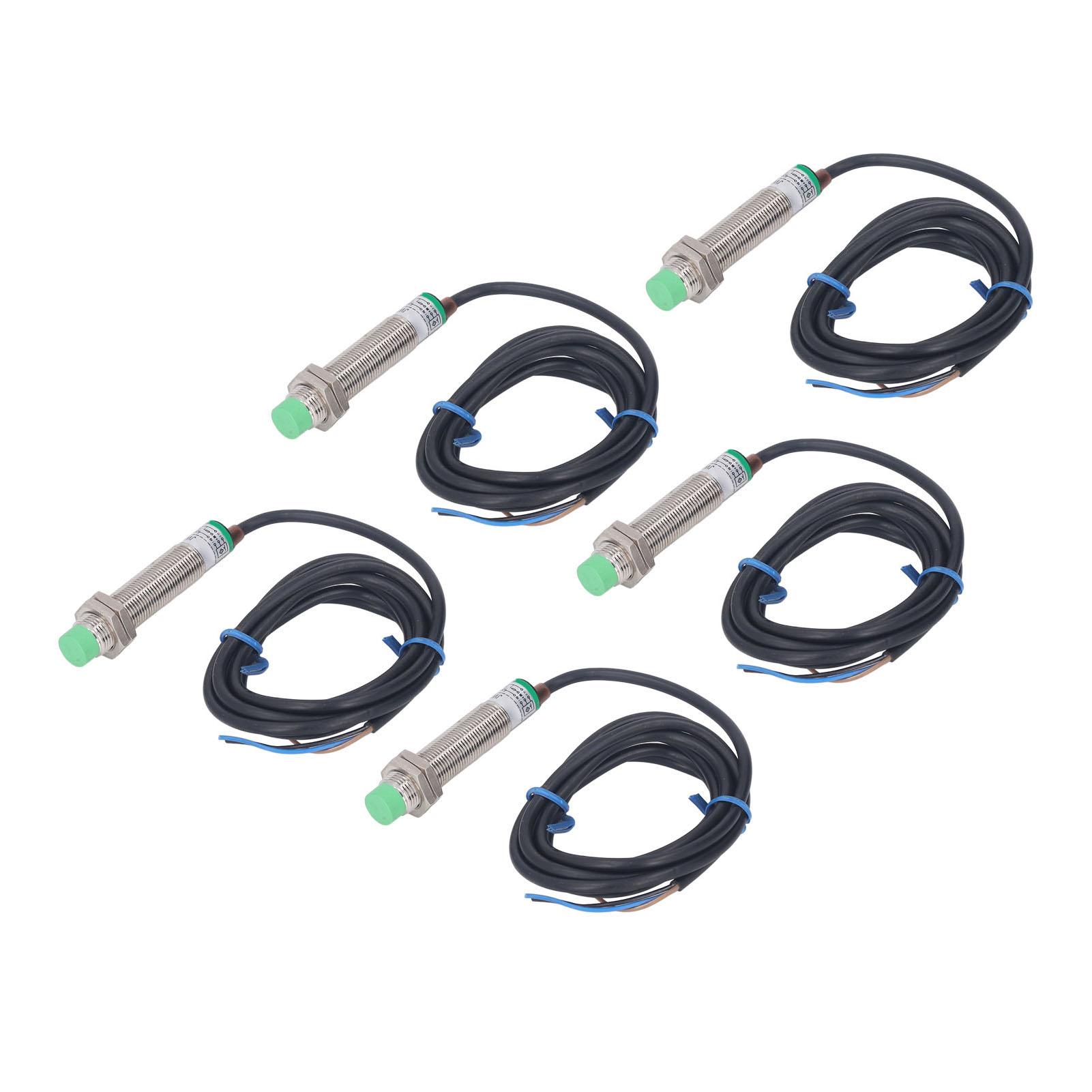 

5 шт. Индуктивный датчик приближения M12x1 PNP NC IP65 Датчик приближения 636 В постоянного тока