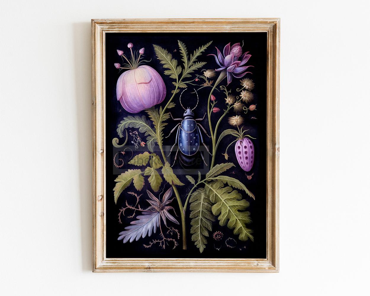 

1 шт. Цветочный ботанический жук Полная круглая выкладка 5D DIY Алмазная живопись Искусство Мозаика Домашний декор Подарки без рамы 20x30cm Full Round