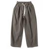 Heavy Weight Autumn and Winter Thick Minimalist Retro Casual Pants