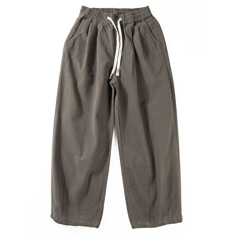 Heavy Weight Autumn and Winter Thick Minimalist Retro Casual Pants
