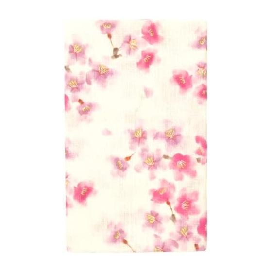 Hamamonyo Tenugui "Hohoemi Sakura" Off-White