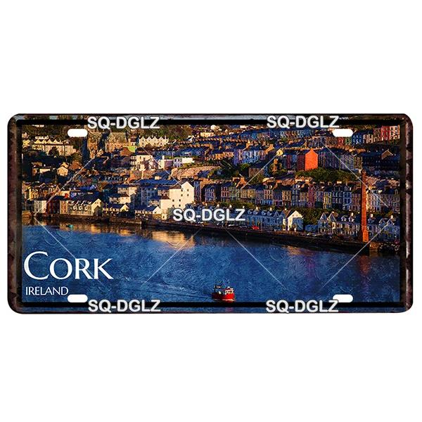 

Europe City 15x30CM Plate Metal Sign Vintage Plaque Tin Sign Wall Decor For Bar Country Ireland/Paris/Prague Poster 30x15cm