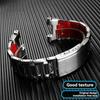 MTG B2000 Replaceme Strap Bracelet for Casio G-SHOCK MTG-B2000 mtgb2000 Series 316L Solid Stainless Steel Red Bottom Watch Band