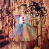 2025 Clown Suit Children's Mesh Princess Dress TUTU Girls Dress Christmas Halloween Show Costume