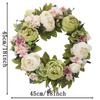 Simulation Peony Wreath Front Door Silk Flowers Indoor Outdoor Spring Fall Artificial Floral Decor Peony Wreaths Home Decor