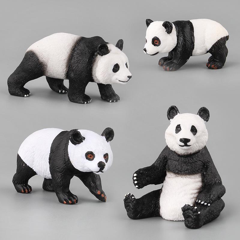 Simulation 7 Animal Model Toys, Mammal Panda Model Static Ornament Doll, Boutique