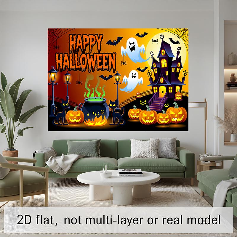 Party Backdrop Halloween Flat Banners Celebrations Wedding Enthusiasts Photo Background Decor Front Door Decor