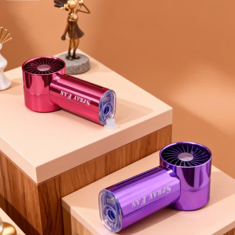 LINGPAN USB Rechargeable Cooling Fan with Humidifier and Light