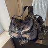 Autumn New Denim Tote Bag Women's Fashion Large-capacity Commuter Messenger Bag Casual College Shoulder Bag