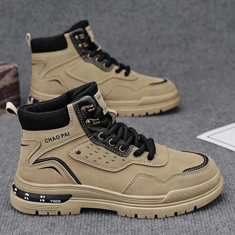

High-top men s shoes autumn and winter 2024 new Martin boots men s locomotive tooling shoes men s heightened platform trendy shoes 44