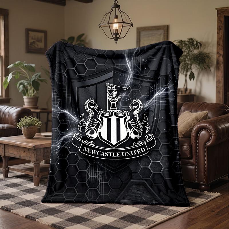 Coperta in Flanella con Stampa del Newcastle United Calcio Morbida Calda Coperta da Divano Letto per Casa Ufficio Camera da Letto