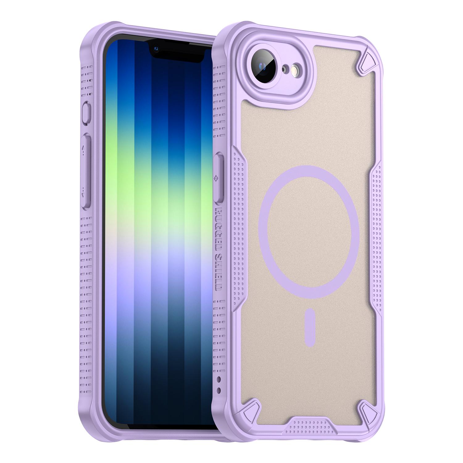 

Для iPhone 16e Магнітний чохол Сумісний з MagSafe TPU+PC Задня кришка телефону Purple