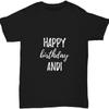 La mulți ani Andi Tricou Idee de cadou amuzant Nume personalizat Tricou unisex
