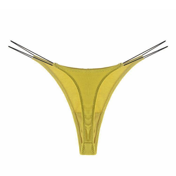 Lycra Fine Ribbed Cotton T-Back Thong for Women – Sexy, Comfortable, Breathable G-String with Thin Straps