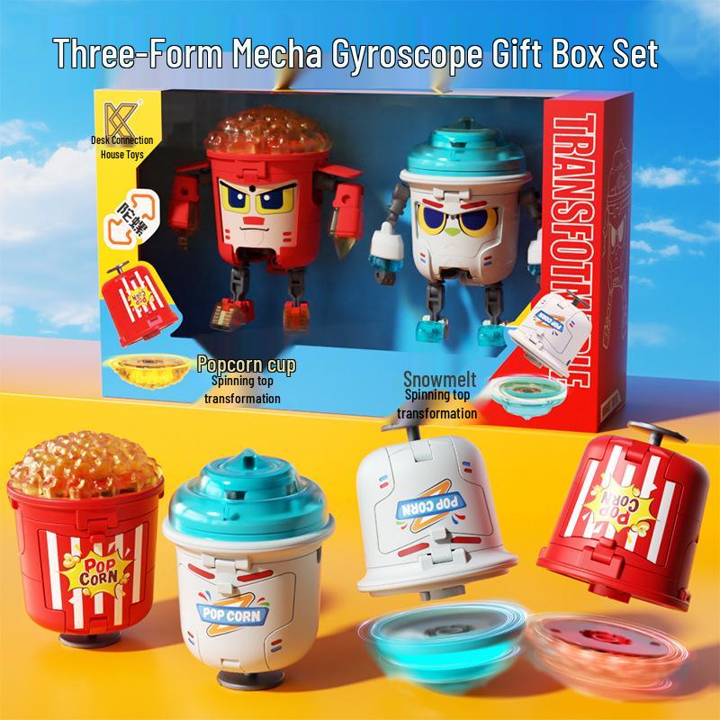 Three-Form Robot Mech Spinning Top - Children's Educational Deformation Toy