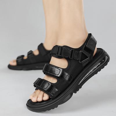 Fashion 2025 New Summer Men Breathable Sandals Casual Leather Flat Designer Shoes Outdoor Platform Beach Sandals Roman Fashion Sneakers