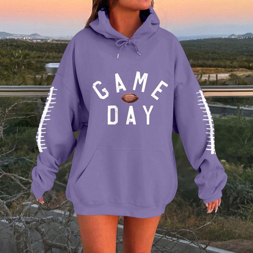 Hettegensere for kvinner Oversized gensere Langermet Uformell genser Hettegenser Topper