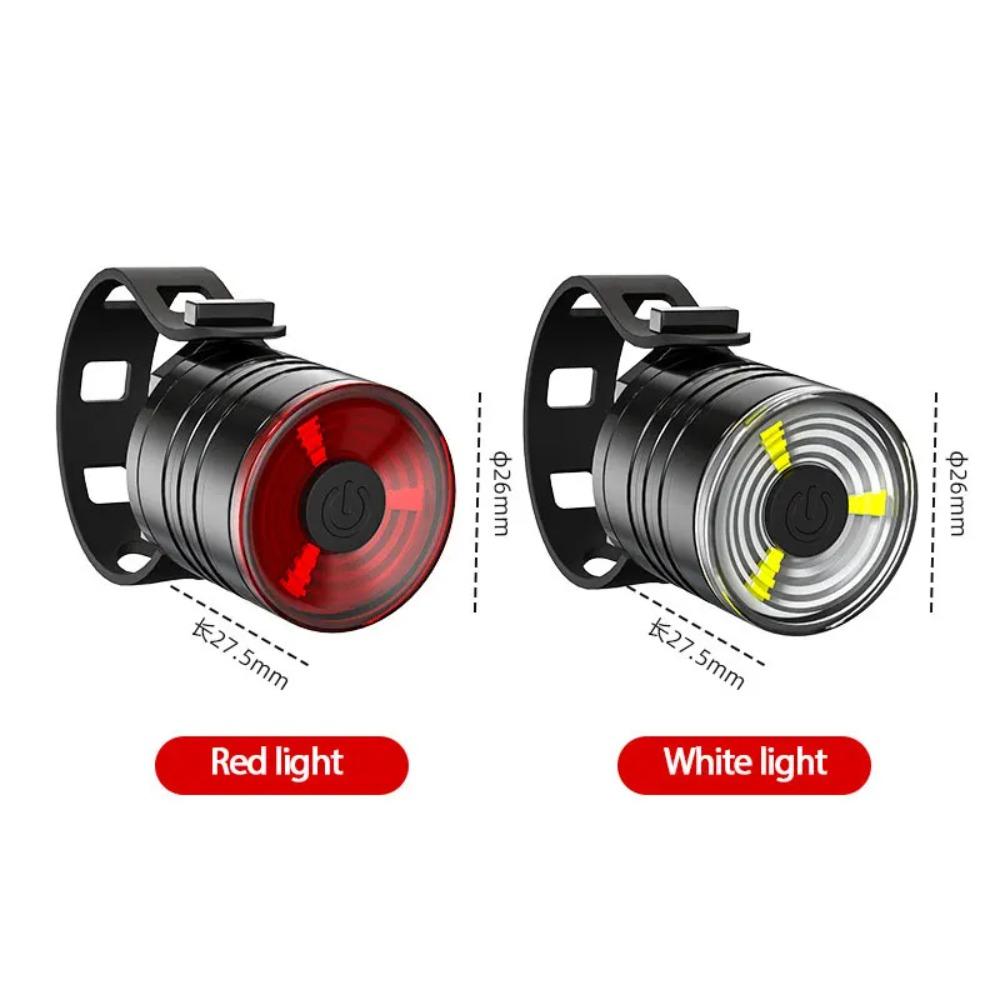 LED Bicycle Rear Light Waterproof MTB Bike Taillights with 3 Lighting Modes Aluminum Alloy Casing Bike Light for Helmet Seatpost