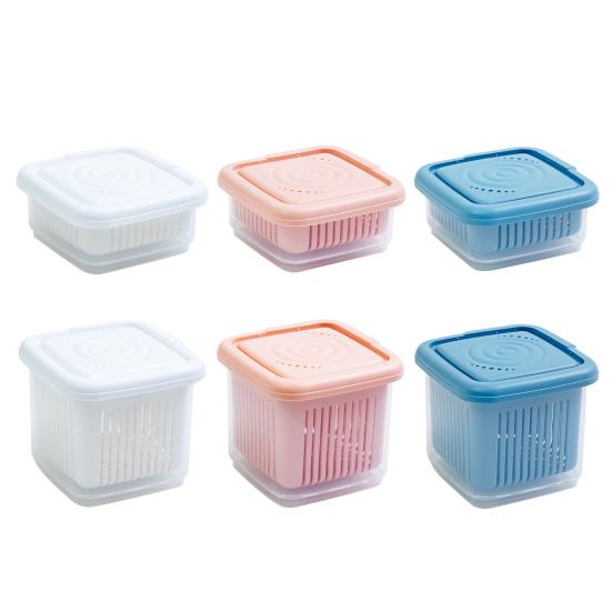 Úložný držák Víceúčelový Dvouvrstvý PP Kuchyňský Odkapávací design Držák na potraviny pro Domov