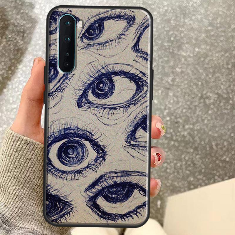 Eye Illustration Case For OnePlus 15R 13R 13T 12R 10T 15 13 12 11 10 9 Pro Nord 5 CE 4 3 2 Lite N20 N30 Coque