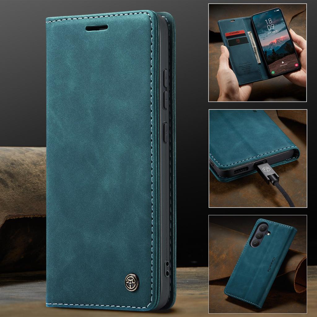CaseMe Cell Phone Case for Samsung S26 Ultra S25 Edge S24 FE S23 Plus S22 S21 S20 S10 S9 Cover Premium Faux Leather Wallet Case