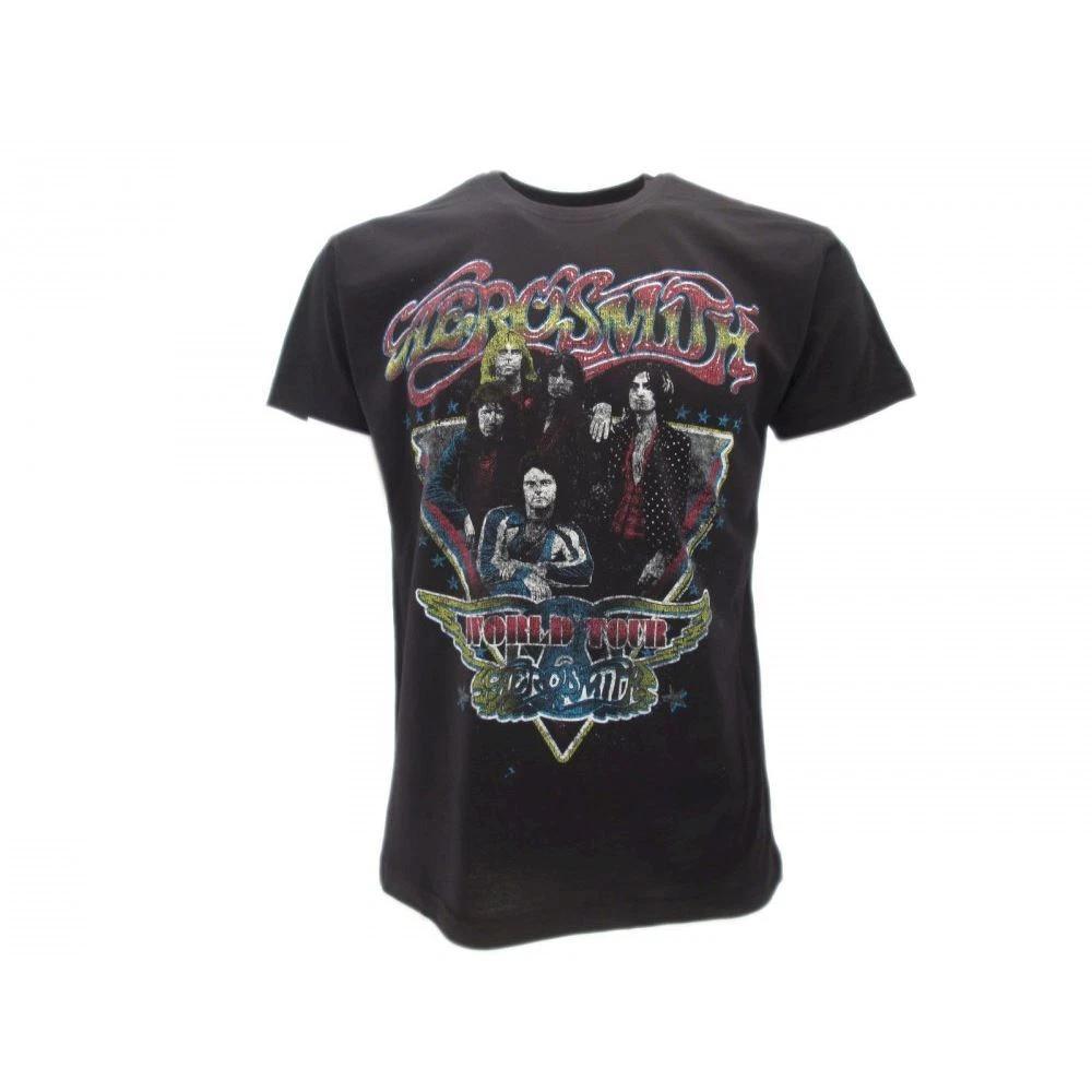Music Aerosmith Original Group Official T-Shirt Jersey Black T-Shirt- M