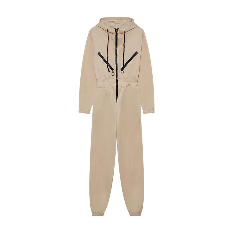 Autumn Winter Women's Hoodie Tracksuit Jumpsuits Loose Playsuits Rompers Female Casual Warm Sports Jumpsuit