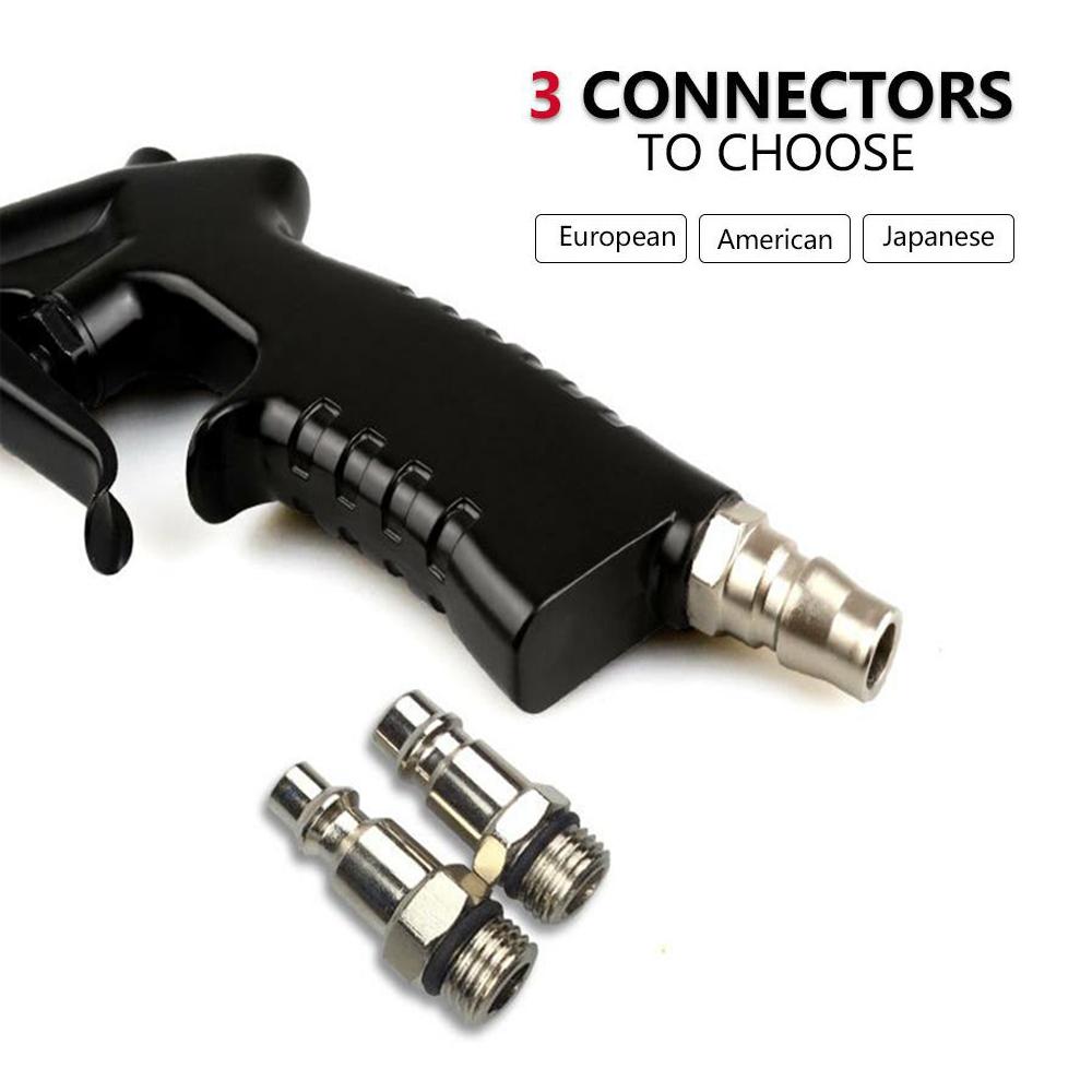 Air Blow Gun with Nozzle and Brush High Pressure Car Cleaning Gun Kit with Europe America Japan Connectors Detailing