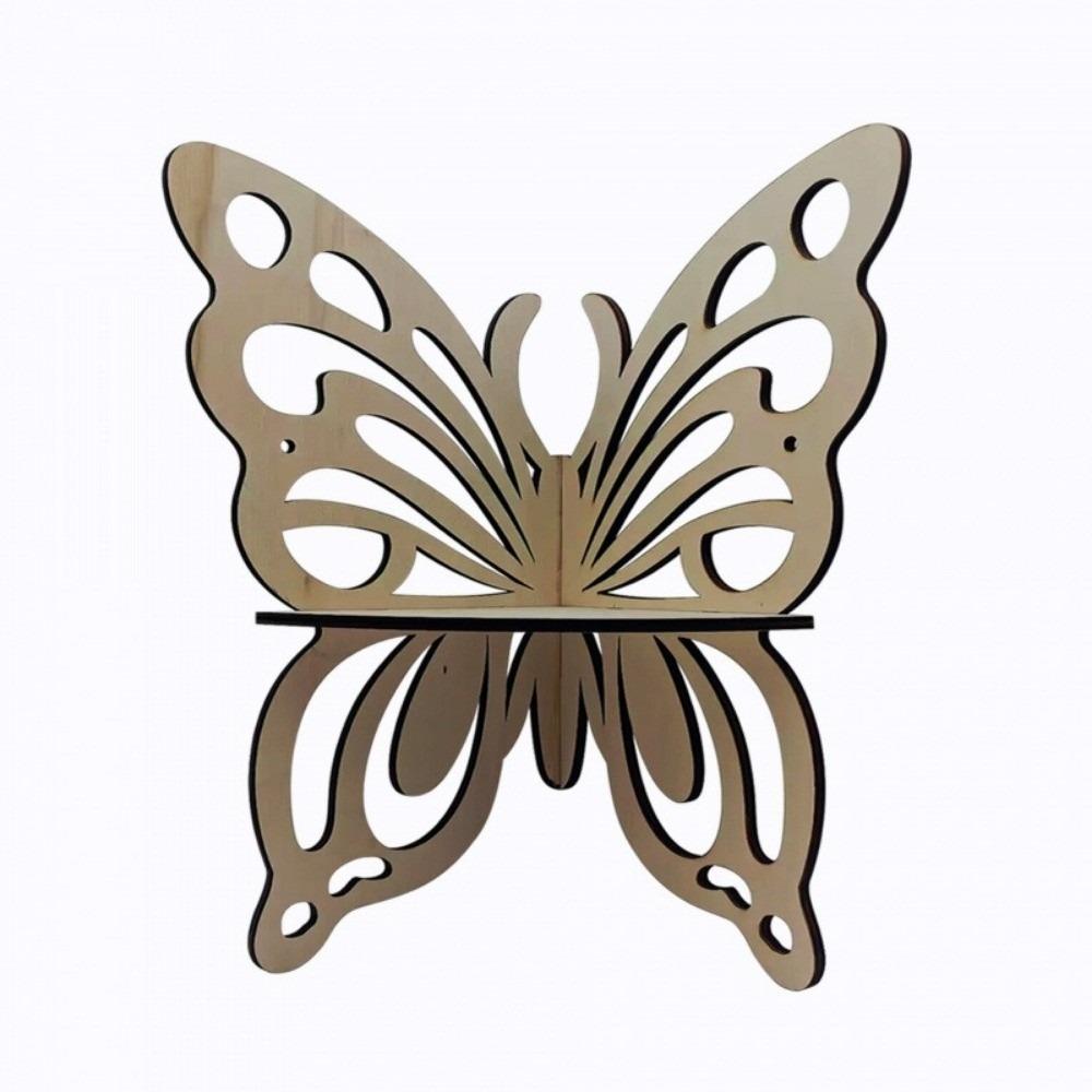 Wall-Mounted Flower Wall Shelf Hollowed Out Display Shelf Creative Butterfly Shaped Shelf  Bedroom