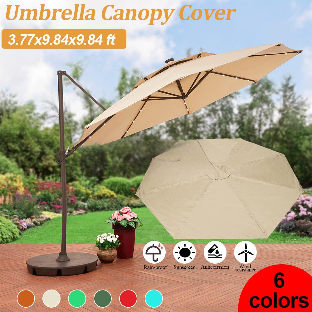 8 Arm OUTDOOR Umbrella Canopy Replacement Fabric Garden Parasol Roof For Sun Cover 3.77x9.84x9.84ft