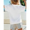 European sizes Adorable Short-Sleeve T-Shirt for Girls Featuring a Cute Owl Adorned with a Flower Crown.