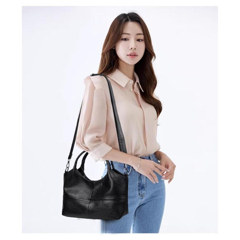 Fashion Vintage Leather Handbag with Top Handle Shoulder Bag Womens Vintage Crossbody Bag Work Shopping and Meeting Friends Ladies' Holiday Gifts