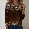 Long Sleeve Shirts For Women Cute Print Graphic Tees Blouses Casual Plus Size Basic Tops Pullover