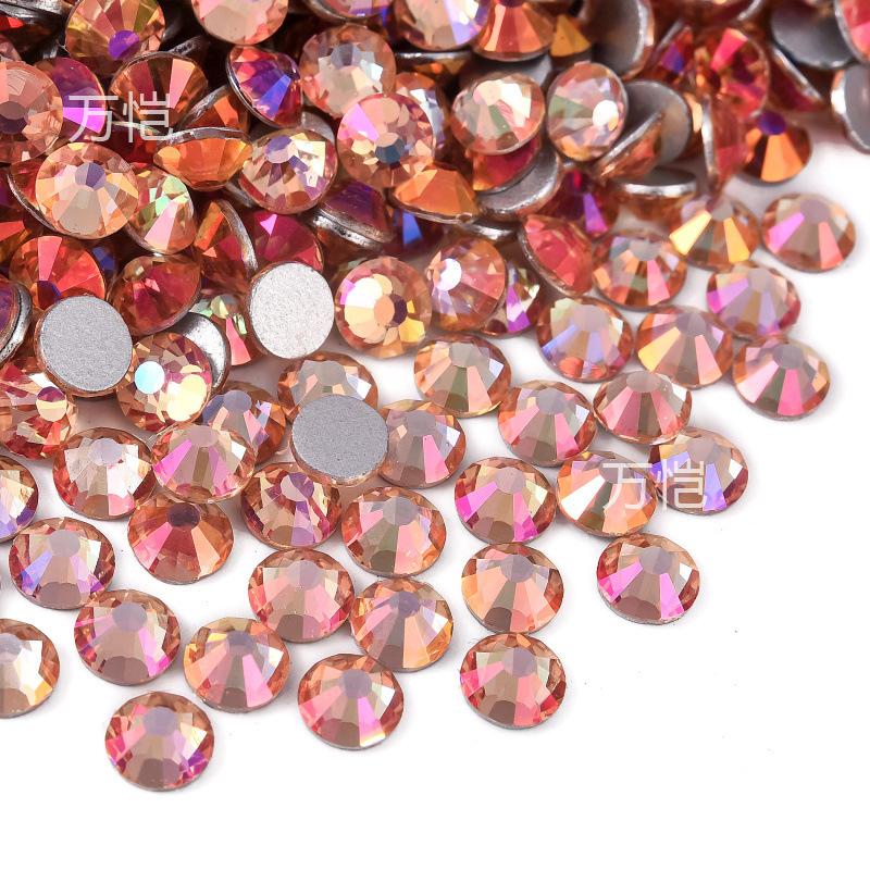 Pink Series Crystal Glass Flat Bottom Diamond Diy Rhinestone Nail Drill Mobile Phone Case Violent Bear Rhinestone Accessories Jewelry