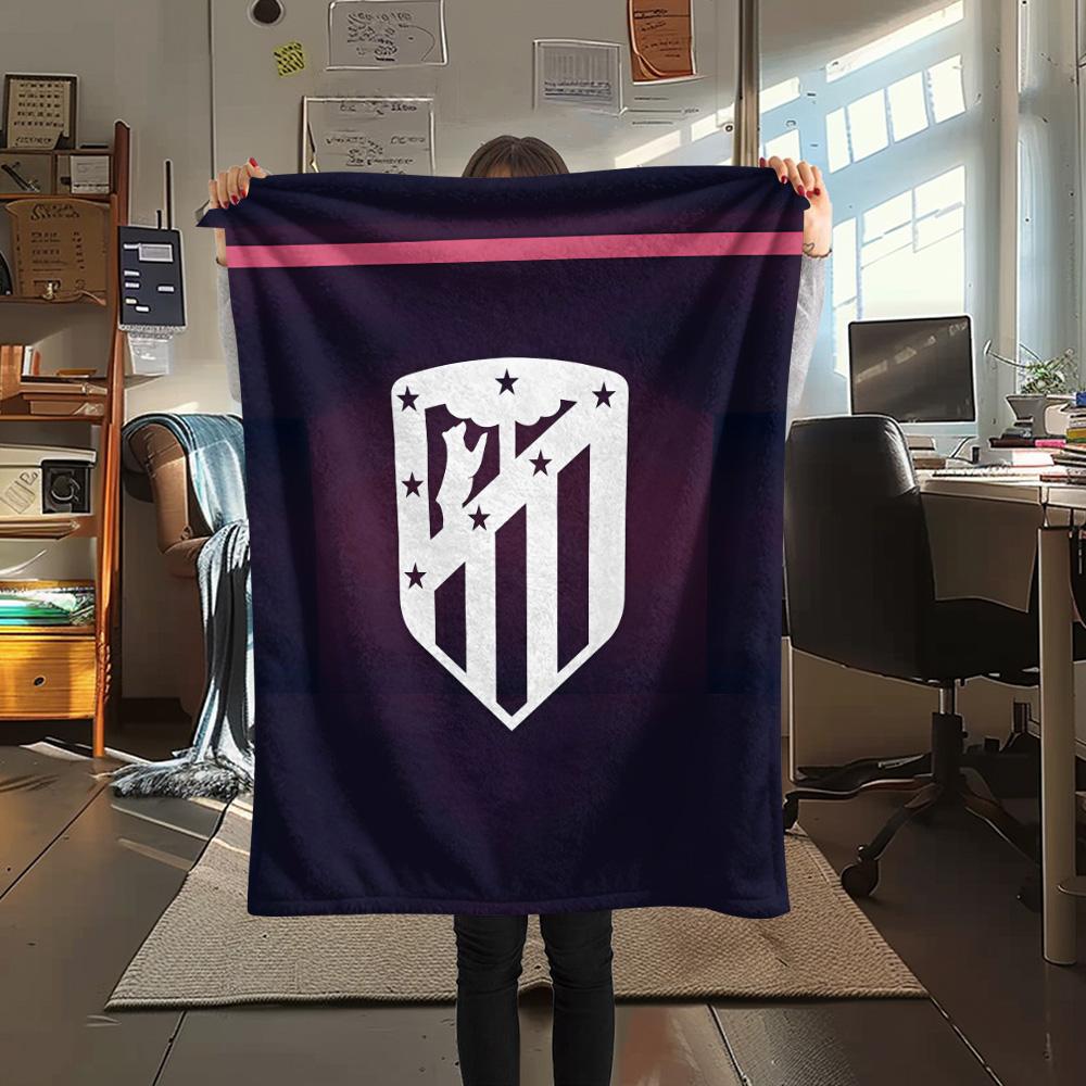 Club Atletico de Madrid2 Flannel Blanket, High quality Comfortable for All Seasons, Home Decor, Warmth and Comfort