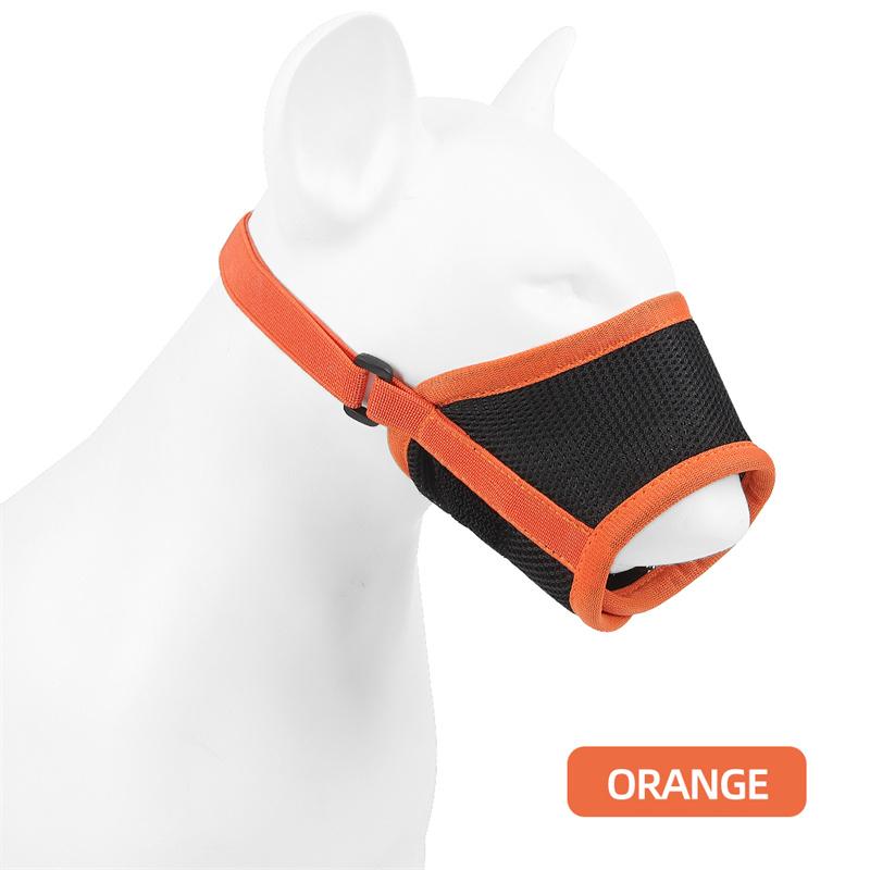 

Дышащая сетка для щенков и больших собак, намордник предотвращает укусы и лай, аксессуары для домашних животных для маленьких, средних и больших собак, принадлежности для корги S оранжевый
