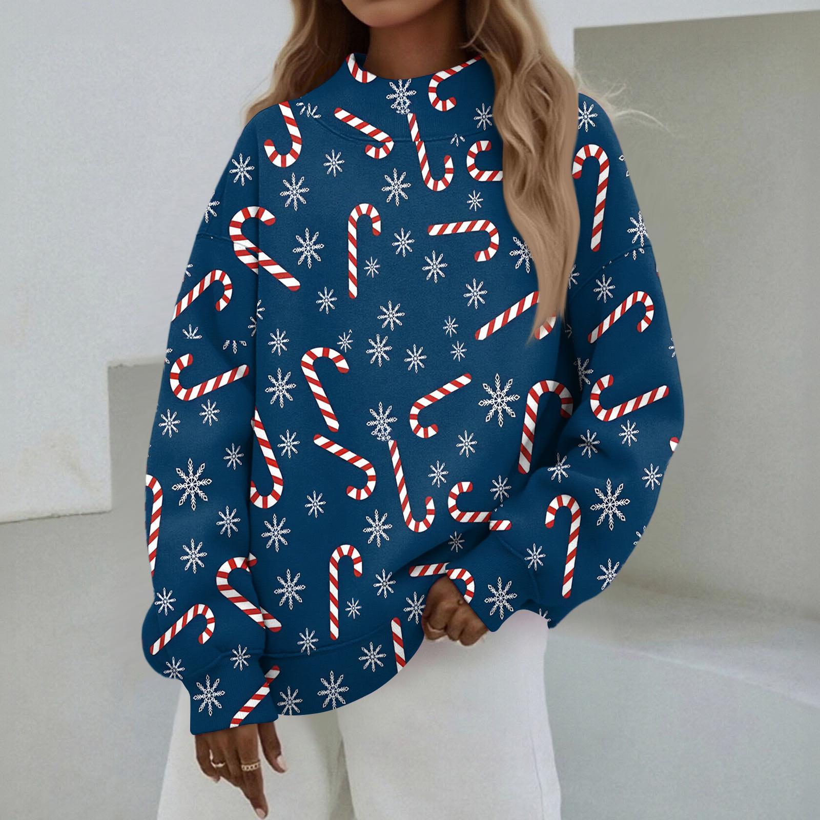 

Mock Neck Sweatshirt Women Fall Comfort Oversized Sweatshirt Dressy Pullover Sweatshirts No Hood Cozy Turtleneck Tops XL