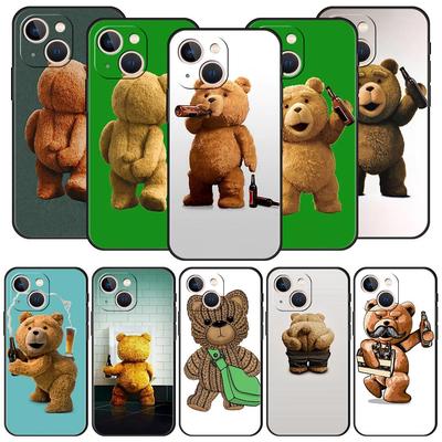 Phone Case Cover for iPhone 17 Pro Max 16 15 14 13 12 11 Pro Max Plus 17AIR Shockproof Soft TPU Shell Funny Tedy Bear Fundas Bag