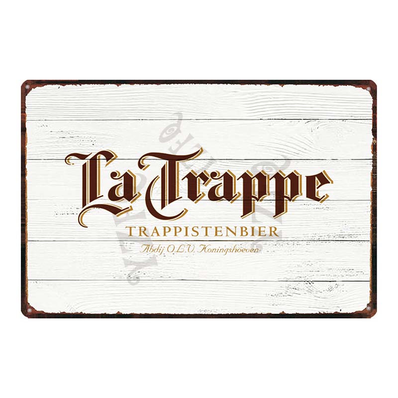 Plăci metalice de tablă pentru bere belgiană, Vintage Brugse Zot La Trappe, pentru perete, bar, pub, artă, bucătărie, cafea, decor pentru casă, 30X20CM DU-8282A